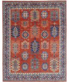 Humna 7'8'' X 9'7'' Hand-Knotted Wool Rug 7'8'' x 9'7'' (230 X 288) / Red / Blue