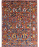 Humna 8'6'' X 10'10'' Hand-Knotted Wool Rug 8'6'' x 10'10'' (255 X 325) / Rust / Gold