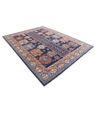 Humna 8'1'' X 10'0'' Hand-Knotted Wool Rug 8'1'' x 10'0'' (243 X 300) / Blue / Gold