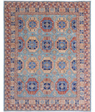 Humna 7'10'' X 9'11'' Hand-Knotted Wool Rug 7'10'' x 9'11'' (235 X 298) / Blue / Gold