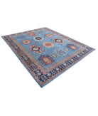 Humna 8'0'' X 9'9'' Hand-Knotted Wool Rug 8'0'' x 9'9'' (240 X 293) / Teal / Blue