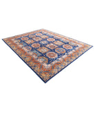 Humna 8'0'' X 9'9'' Hand-Knotted Wool Rug 8'0'' x 9'9'' (240 X 293) / Blue / Rust