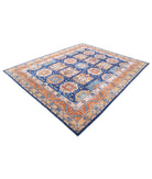 Humna 8'0'' X 9'9'' Hand-Knotted Wool Rug 8'0'' x 9'9'' (240 X 293) / Blue / Rust