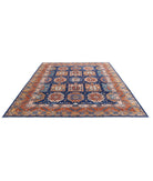 Humna 8'0'' X 9'9'' Hand-Knotted Wool Rug 8'0'' x 9'9'' (240 X 293) / Blue / Rust