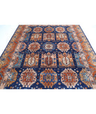 Humna 8'0'' X 9'9'' Hand-Knotted Wool Rug 8'0'' x 9'9'' (240 X 293) / Blue / Rust