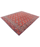 Humna 8'8'' X 10'3'' Hand-Knotted Wool Rug 8'8'' x 10'3'' (260 X 308) / Red / Blue