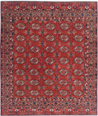 Humna 8'8'' X 10'3'' Hand-Knotted Wool Rug 8'8'' x 10'3'' (260 X 308) / Red / Blue