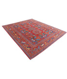 Humna 8'1'' X 9'8'' Hand-Knotted Wool Rug 8'1'' x 9'8'' (243 X 290) / Red / Gold