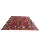 Humna 8'5'' X 9'10'' Hand-Knotted Wool Rug 8'5'' x 9'10'' (253 X 295) / Red / Blue