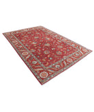 Humna 6'8'' X 9'8'' Hand-Knotted Wool Rug 6'8'' x 9'8'' (200 X 290) / Red / Ivory