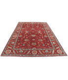 Humna 6'8'' X 9'8'' Hand-Knotted Wool Rug 6'8'' x 9'8'' (200 X 290) / Red / Ivory