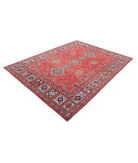 Humna 6'6'' X 8'7'' Hand-Knotted Wool Rug 6'6'' x 8'7'' (195 X 258) / Red / Blue