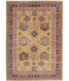 Humna 6'0'' X 8'6'' Hand-Knotted Wool Rug 6'0'' x 8'6'' (180 X 255) / Gold / Rust