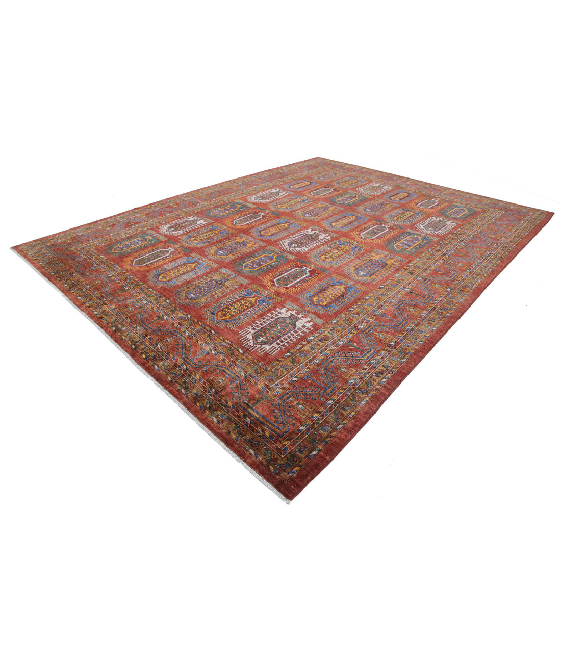 Humna 10'4'' X 13'6'' Hand-Knotted Wool Rug 10'4'' x 13'6'' (310 X 405) / Rust / N/A