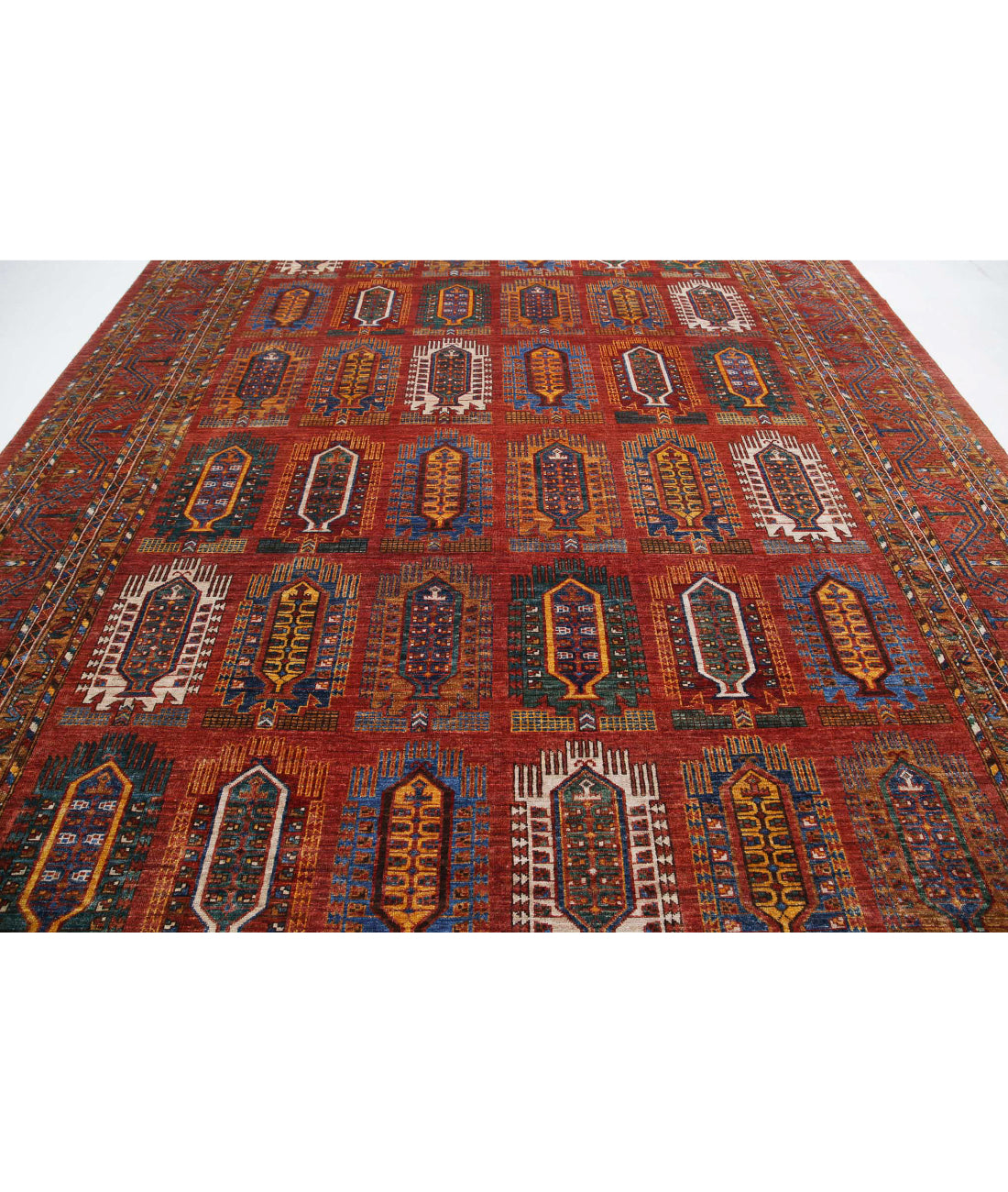 Humna 10'4'' X 13'6'' Hand-Knotted Wool Rug 10'4'' x 13'6'' (310 X 405) / Rust / N/A