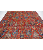 Humna 9'3'' X 11'3'' Hand-Knotted Wool Rug 9'3'' x 11'3'' (278 X 338) / Red / Blue