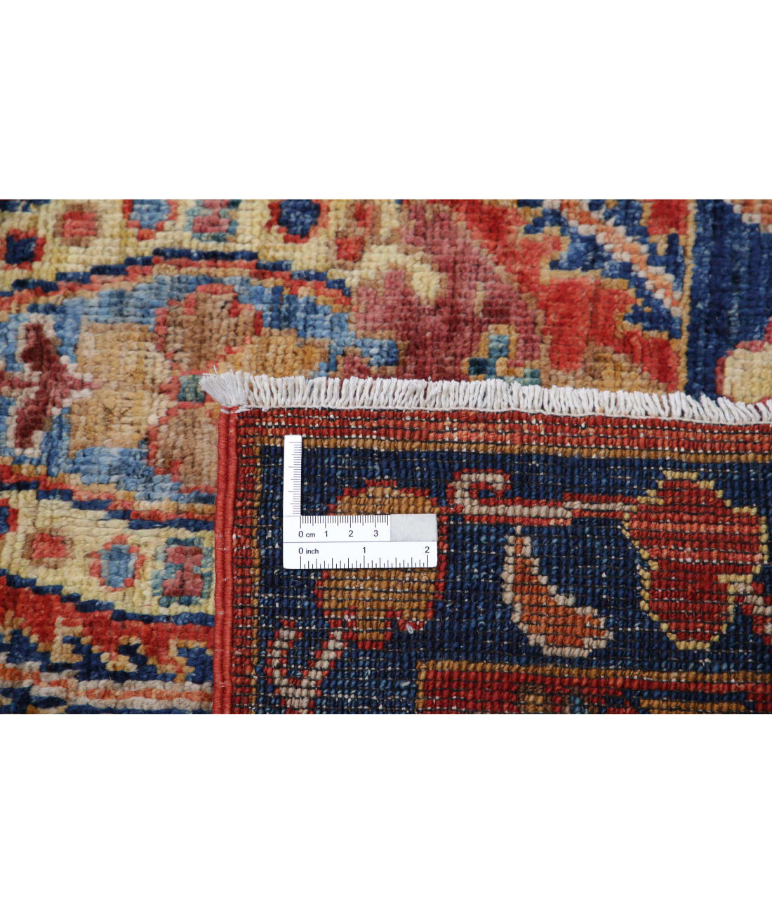 Humna 9'3'' X 11'3'' Hand-Knotted Wool Rug 9'3'' x 11'3'' (278 X 338) / Red / Blue