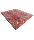 Humna 9'1'' X 10'10'' Hand-Knotted Wool Rug 9'1'' x 10'10'' (273 X 325) / Rust / Blue