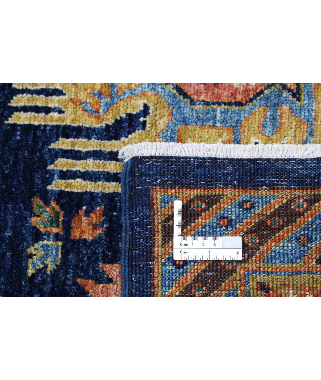 Humna 8'3'' X 10'8'' Hand-Knotted Wool Rug 8'3'' x 10'8'' (248 X 320) / Blue / Gold