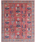 Humna 7'9'' X 10'0'' Hand-Knotted Wool Rug 7'9'' x 10'0'' (233 X 300) / Rust / Ivory