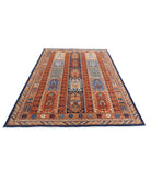 Humna 5'9'' X 8'7'' Hand-Knotted Wool Rug 5'9'' x 8'7'' (173 X 258) / Blue / Red