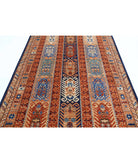 Humna 5'9'' X 8'7'' Hand-Knotted Wool Rug 5'9'' x 8'7'' (173 X 258) / Blue / Red