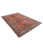 Humna 6'8'' X 9'10'' Hand-Knotted Wool Rug 6'8'' x 9'10'' (200 X 295) / Rust / N/A