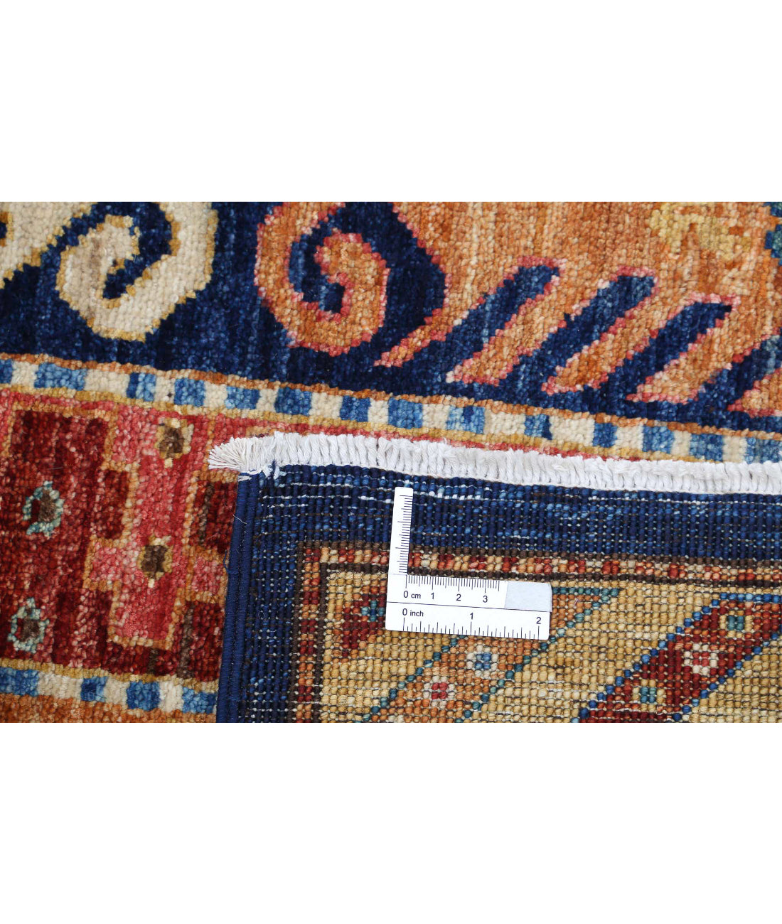 Humna 5'1'' X 8'0'' Hand-Knotted Wool Rug 5'1'' x 8'0'' (153 X 240) / Blue / Gold