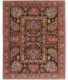 Humna 6'0'' X 7'10'' Hand-Knotted Wool Rug 6'0'' x 7'10'' (180 X 235) / Brown / Rust