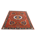 Humna 5'0'' X 6'5'' Hand-Knotted Wool Rug 5'0'' x 6'5'' (150 X 193) / Rust / N/A