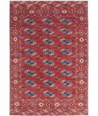 Humna 6'4'' X 9'6'' Hand-Knotted Wool Rug 6'4'' x 9'6'' (190 X 285) / Rust / Blue