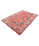 Humna 5'9'' X 8'8'' Hand-Knotted Wool Rug 5'9'' x 8'8'' (173 X 260) / Red / Blue