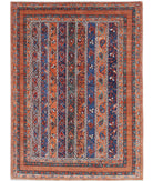 Humna 5'0'' X 6'10'' Hand-Knotted Wool Rug 5'0'' x 6'10'' (150 X 205) / Brown / Multi