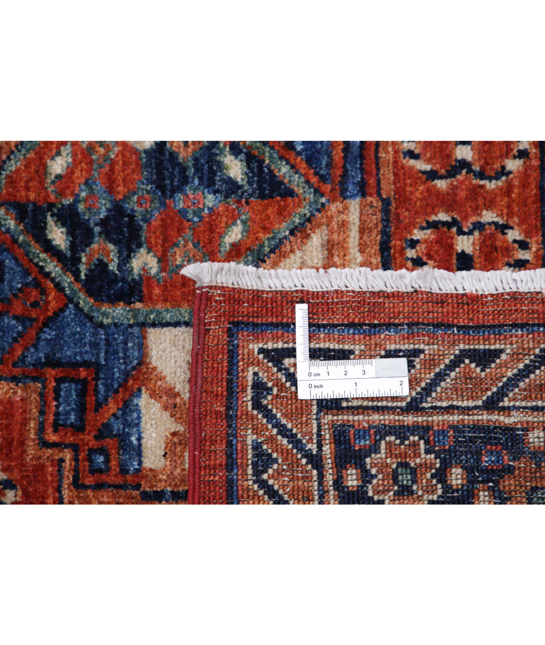 Humna 8'2'' X 9'9'' Hand-Knotted Wool Rug 8'2'' x 9'9'' (245 X 293) / Rust / Blue