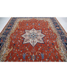 Humna 8'11'' X 11'8'' Hand-Knotted Wool Rug 8'11'' x 11'8'' (268 X 350) / Rust / Blue