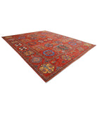 Humna 13'6'' X 16'3'' Hand-Knotted Wool Rug 13'6'' x 16'3'' (405 X 488) / Red / Red