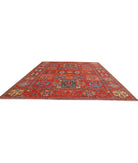 Humna 13'6'' X 16'3'' Hand-Knotted Wool Rug 13'6'' x 16'3'' (405 X 488) / Red / Red