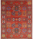 Humna 13'6'' X 16'3'' Hand-Knotted Wool Rug 13'6'' x 16'3'' (405 X 488) / Red / Red