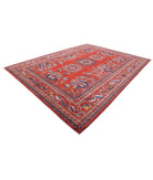 Humna 10'2'' X 13'7'' Hand-Knotted Wool Rug 10'2'' x 13'7'' (305 X 408) / Red / Blue