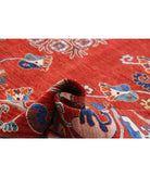 Humna 10'2'' X 13'7'' Hand-Knotted Wool Rug 10'2'' x 13'7'' (305 X 408) / Red / Blue