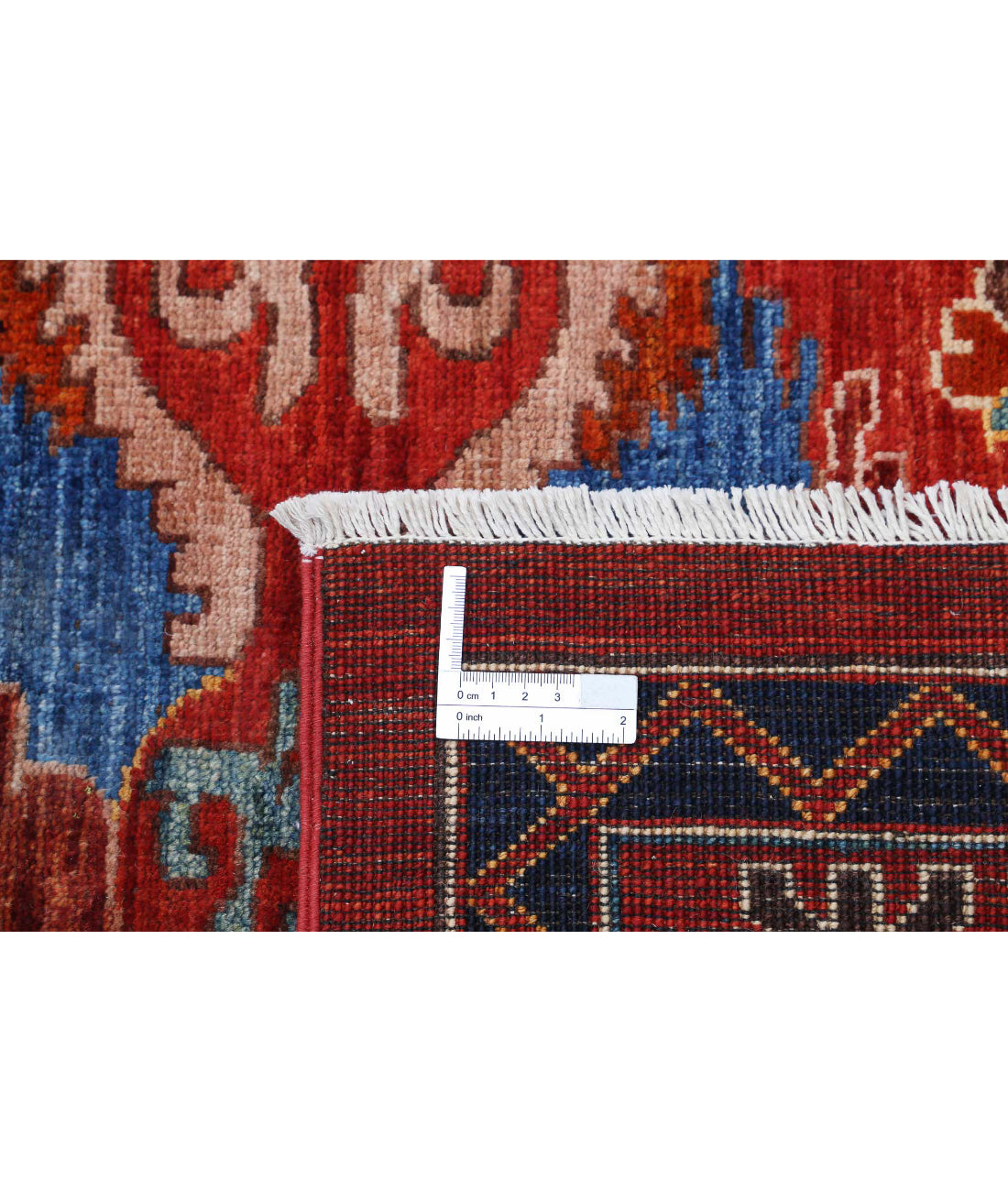 Humna 10'2'' X 13'7'' Hand-Knotted Wool Rug 10'2'' x 13'7'' (305 X 408) / Red / Blue