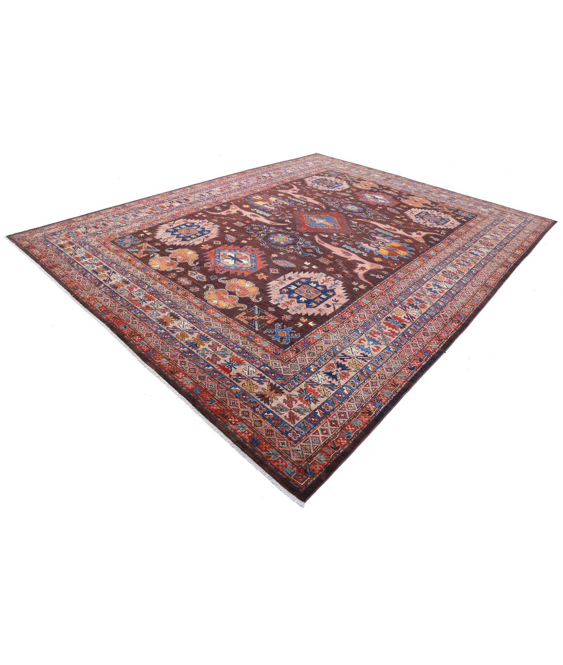 Humna 10'2'' X 12'11'' Hand-Knotted Wool Rug 10'2'' x 12'11'' (305 X 388) / Brown / Taupe