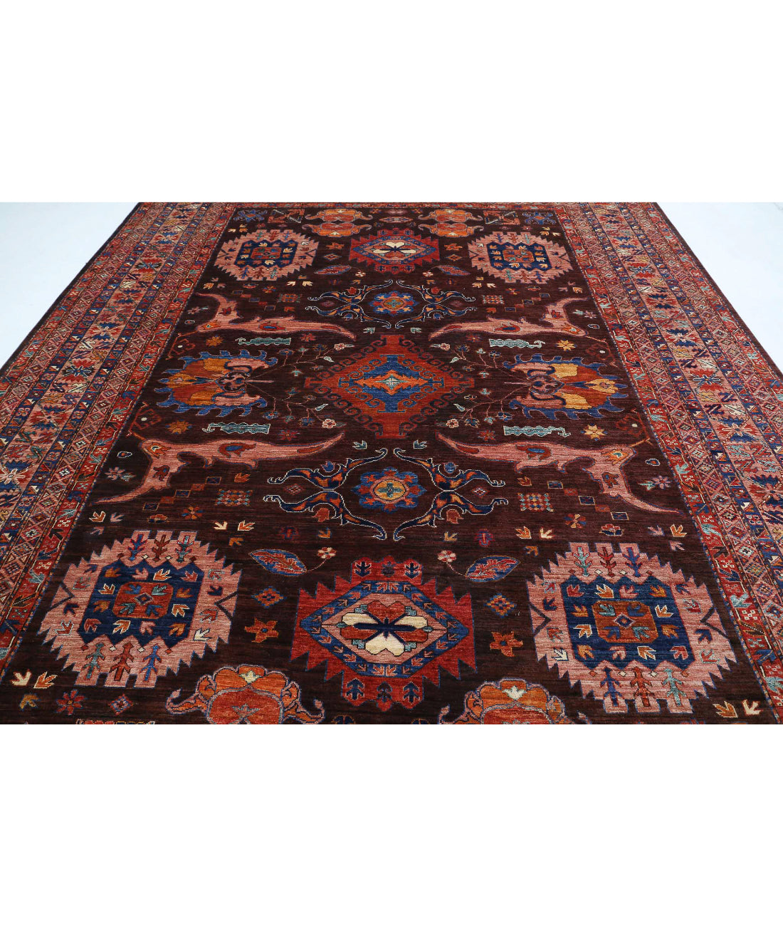 Humna 10'2'' X 12'11'' Hand-Knotted Wool Rug 10'2'' x 12'11'' (305 X 388) / Brown / Taupe