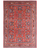 Humna 10'3'' X 14'0'' Hand-Knotted Wool Rug 10'3'' x 14'0'' (308 X 420) / Red / Taupe