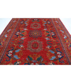 Humna 9'2'' X 11'9'' Hand-Knotted Wool Rug 9'2'' x 11'9'' (275 X 353) / Red / Blue