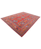 Humna 9'0'' X 12'0'' Hand-Knotted Wool Rug 9'0'' x 12'0'' (270 X 360) / Red / Blue