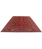 Humna 9'0'' X 12'0'' Hand-Knotted Wool Rug 9'0'' x 12'0'' (270 X 360) / Red / Blue