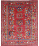 Humna 9'5'' X 11'6'' Hand-Knotted Wool Rug 9'5'' x 11'6'' (283 X 345) / Red / Ivory