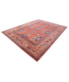 Humna 9'0'' X 11'9'' Hand-Knotted Wool Rug 9'0'' x 11'9'' (270 X 353) / Red / Blue