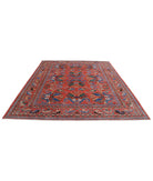 Humna 8'7'' X 9'9'' Hand-Knotted Wool Rug 8'7'' x 9'9'' (258 X 293) / Red / Blue